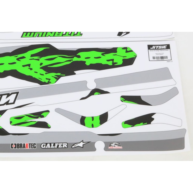 Kit deco JITSIE VERTIGO 2022 Titanium R adaptable