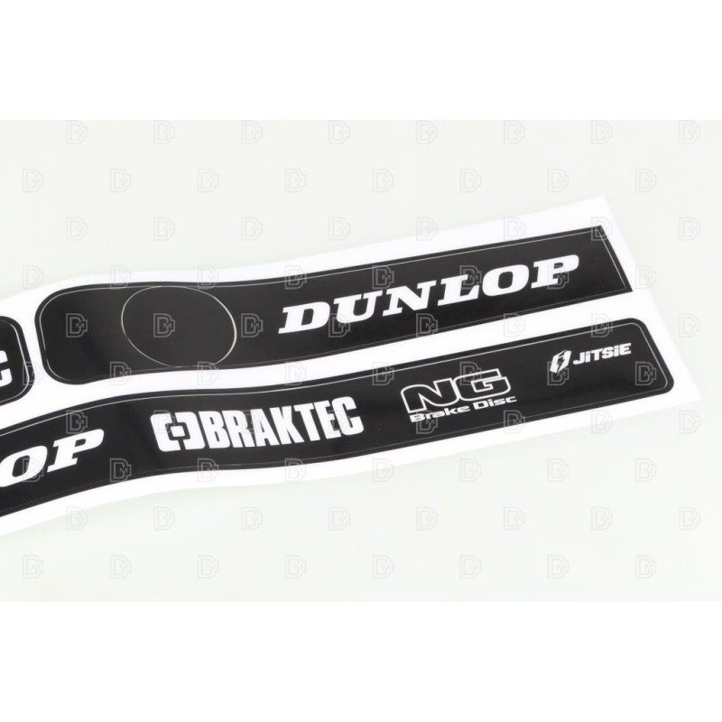 Autocollant bras oscillant MONTESA JITSIE 4rt noir/blanc Dunlop