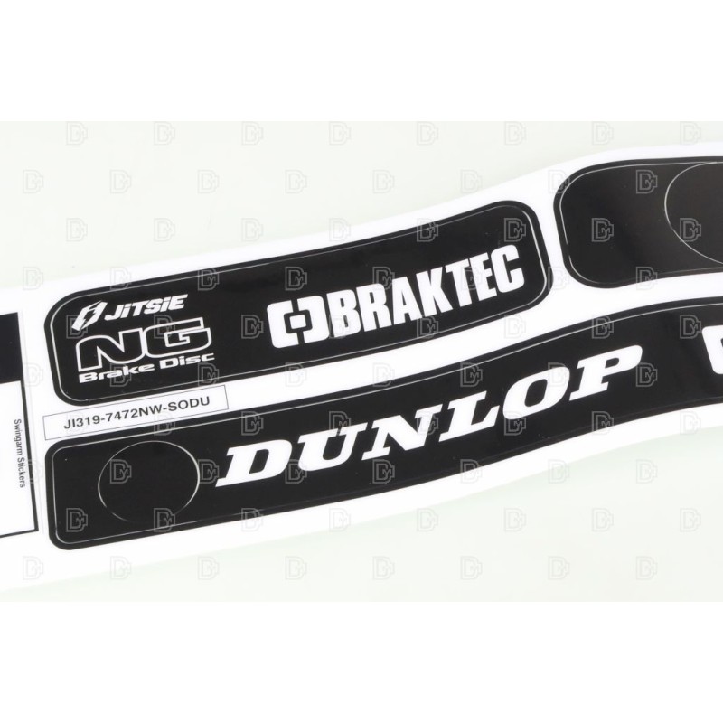 Autocollant bras oscillant MONTESA JITSIE 4rt noir/blanc Dunlop