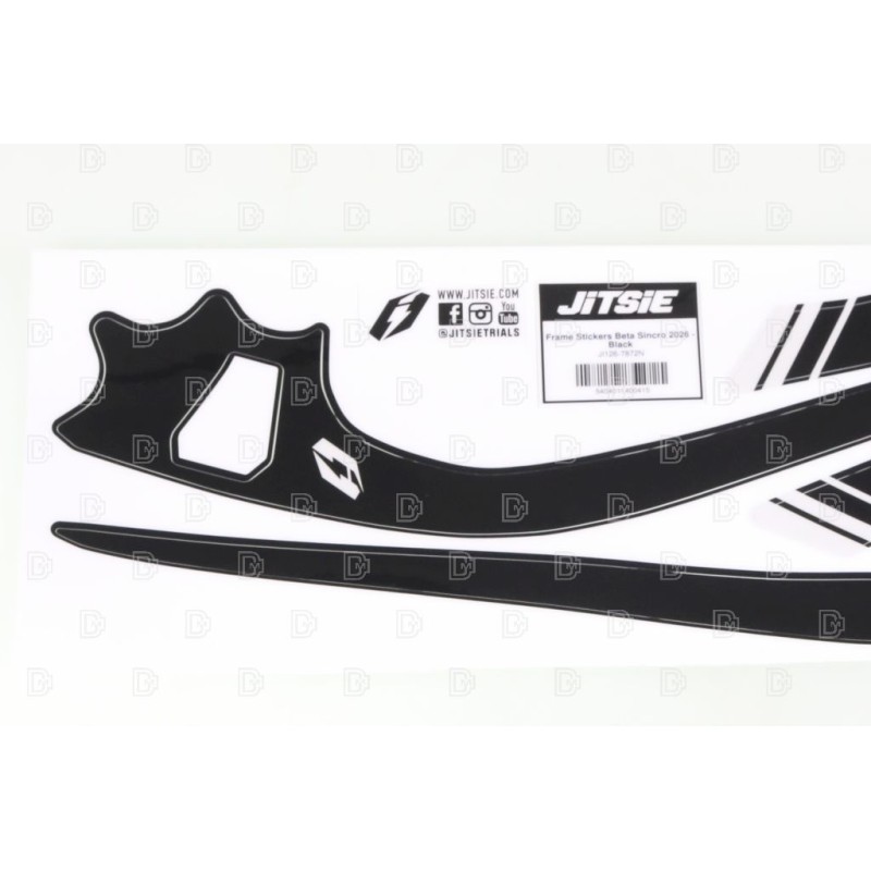 Autocollant cadre JITSIE BETA 2026 Sincro noir