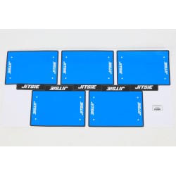Autocollant plaque numéro JITSIE bleu par 5