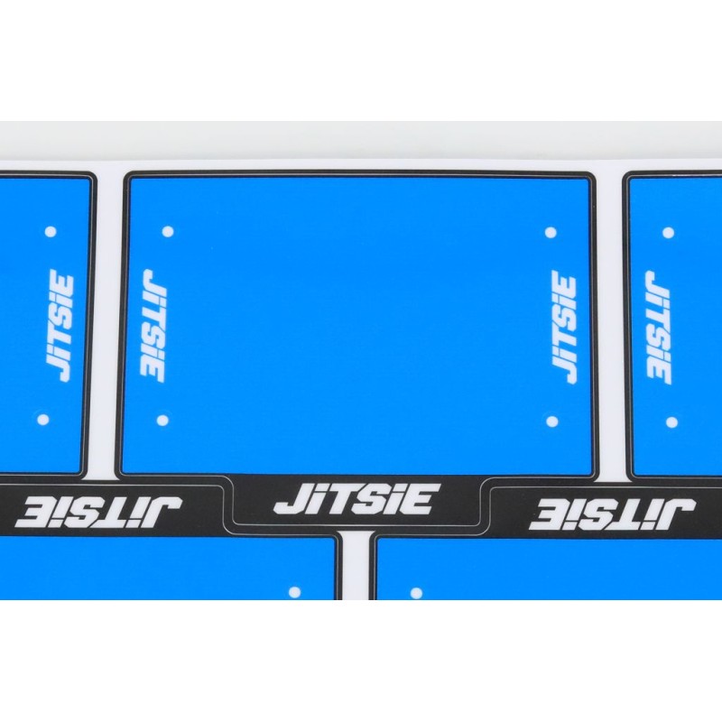 Autocollant plaque numéro JITSIE bleu par 5