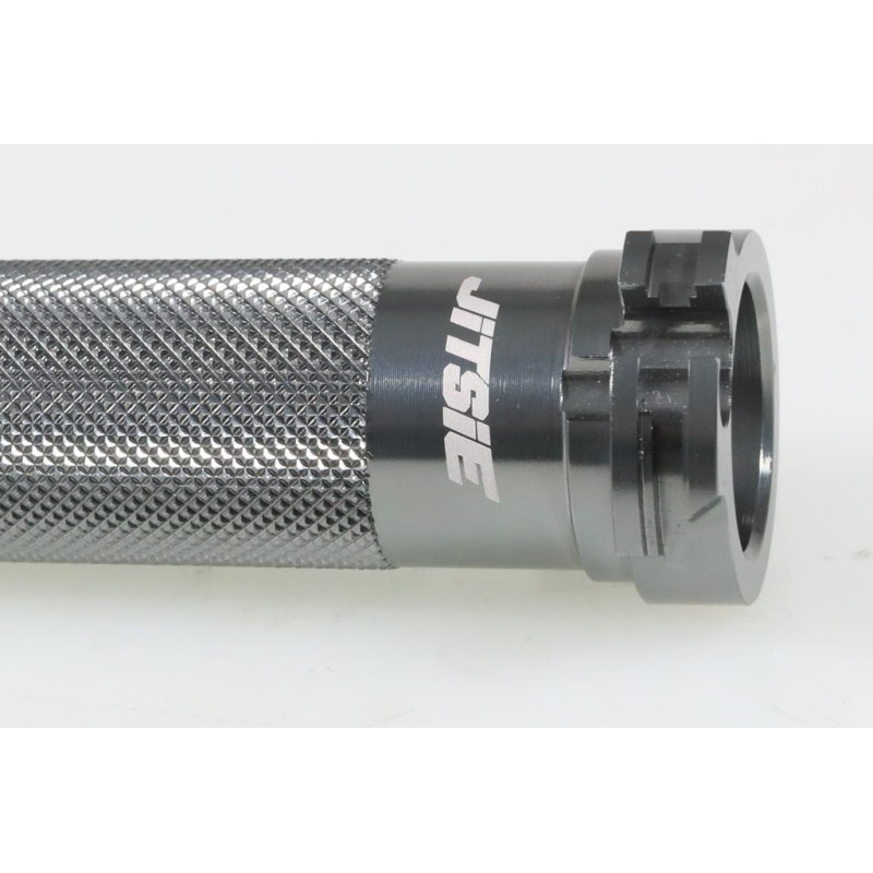 Tube poignée gaz DOMINO Aluminium seul tirage court gris