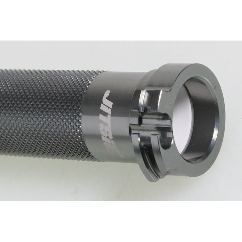 Tube poignée gaz DOMINO Aluminium seul tirage court gris