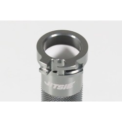 Tube poignée gaz DOMINO Aluminium seul tirage court gris