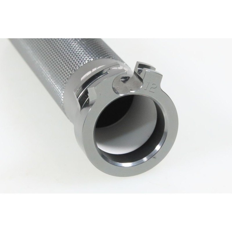 Tube poignée gaz DOMINO Aluminium seul tirage court gris