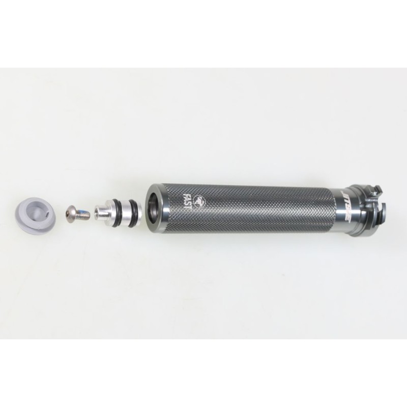 Tube poignée gaz DOMINO Aluminium seul tirage court gris