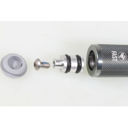 Tube poignée gaz DOMINO Aluminium seul tirage court gris