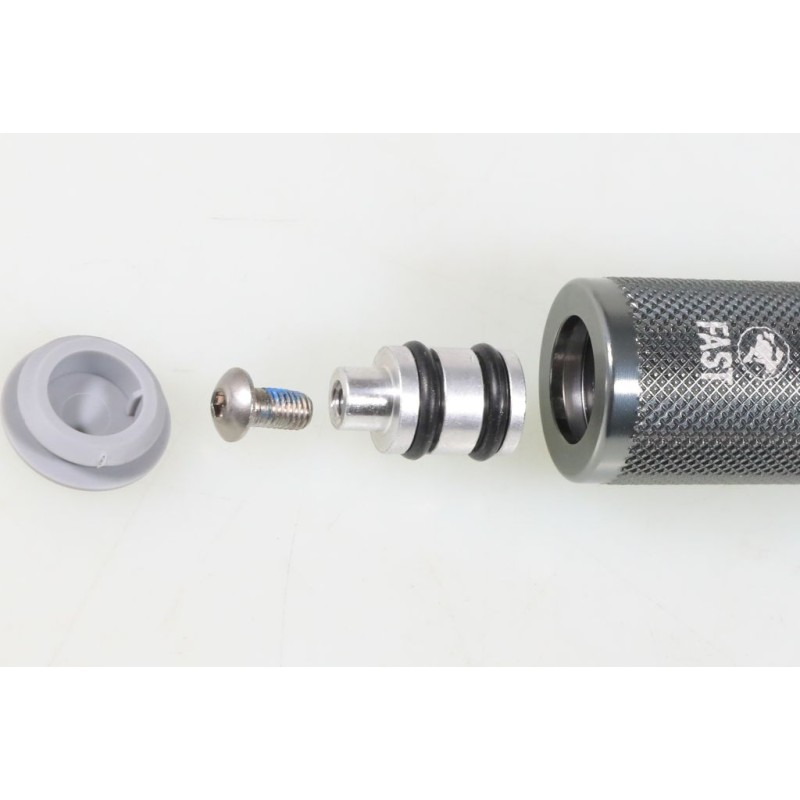 Tube poignée gaz DOMINO Aluminium seul tirage court gris