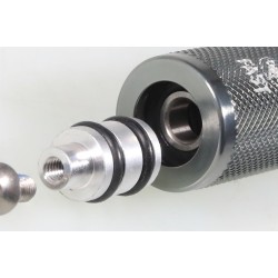 Tube poignée gaz DOMINO Aluminium seul tirage court gris