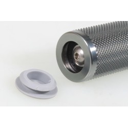 Tube poignée gaz DOMINO Aluminium seul tirage court gris