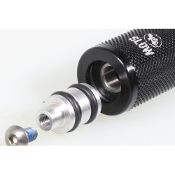 Tube poignée gaz DOMINO Aluminium seul tirage long noir