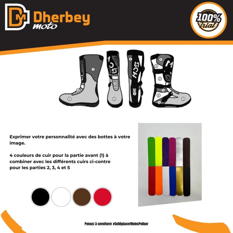Bottes MOS personnalisables sur mesure avec broderie