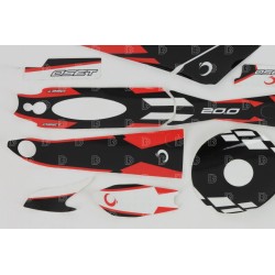 Kit autocollants OSET 20.0 eco complet noir/rouge