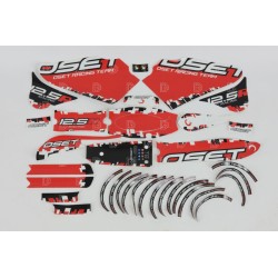Kit autocollants OSET 2018 12.5 Racing rouge
