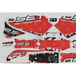 Kit autocollants OSET 2018 12.5 Racing rouge