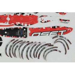 Kit autocollants OSET 2018 12.5 Racing rouge