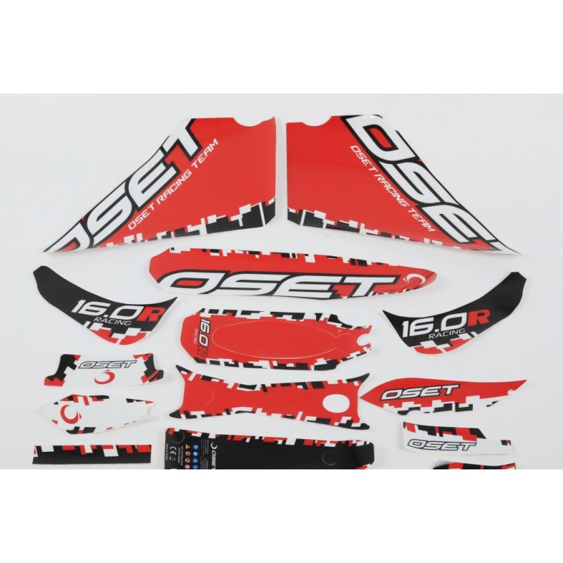 Kit autocollants OSET 2018-2021 16.0 R origine rouge