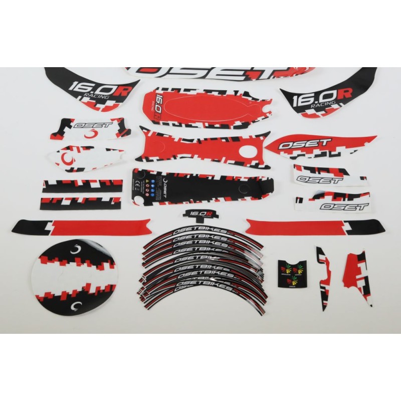 Kit autocollants OSET 2018-2021 16.0 R origine rouge