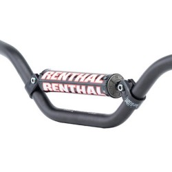 Mousse guidon standard RENTHAL noir/rouge