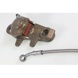 Etrier frein AR BRAKTEC S3 CNC Racing 2 pistons avec durite