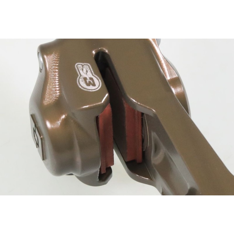 Etrier frein AR BRAKTEC S3 CNC Racing 2 pistons avec durite