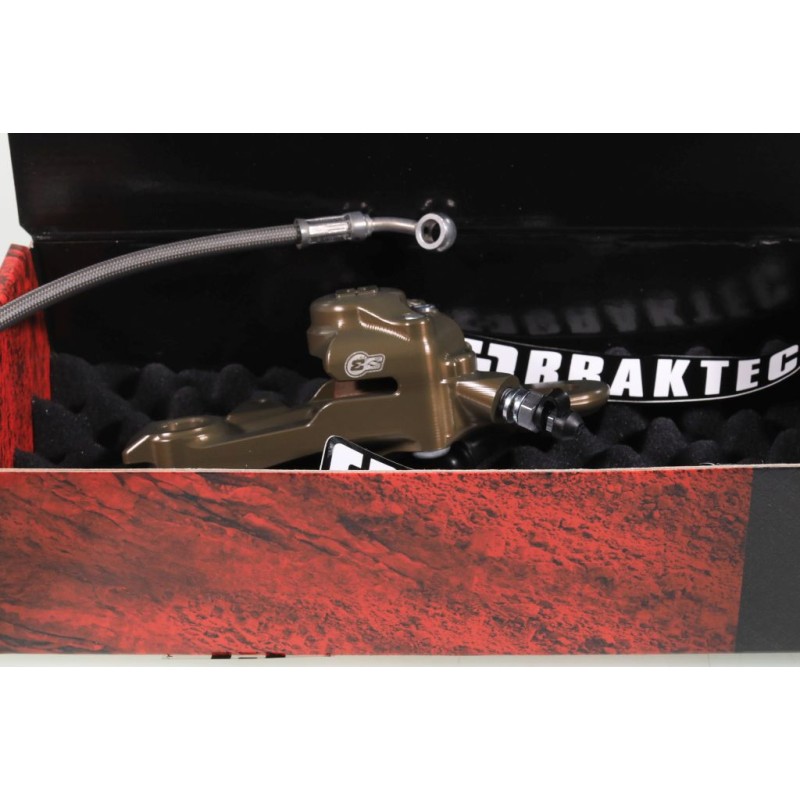 Etrier frein AR BRAKTEC S3 CNC Racing 2 pistons avec durite