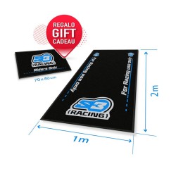 Tapis mécanique environnemental S3 2mx1m noir + petit tapis 40cmx70cm