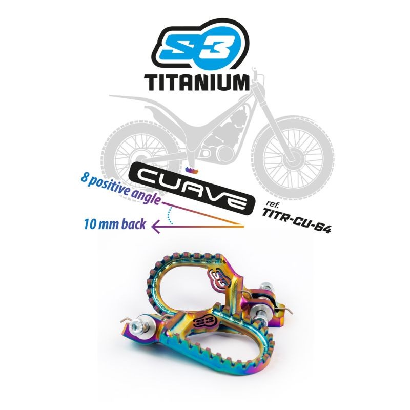 Repose pied titane S3 Curve Punk Rainbow