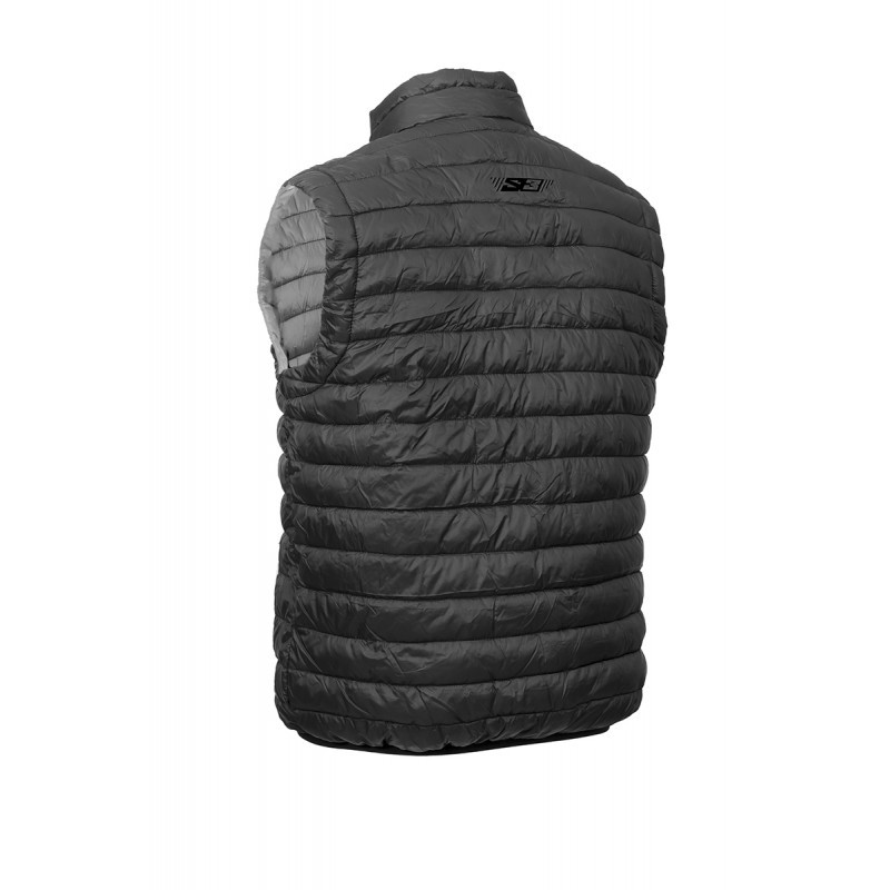 Doudoune S3 light sans manche noir/gris