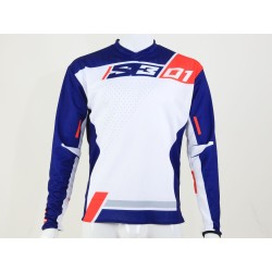 Maillot S3 pilot 01 bleu/blanc/rouge