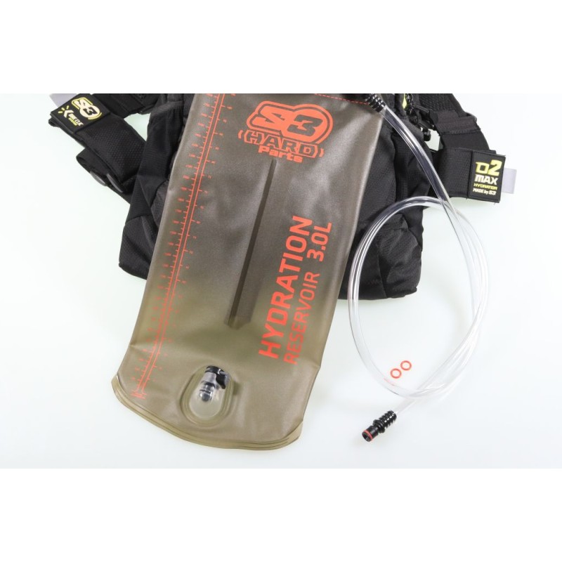 Sac à dos d'hydratation S3 O2 max 15L noir/jaune