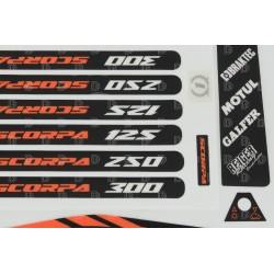 Kit autocollant SCORPA 2018 factory partie accessoires