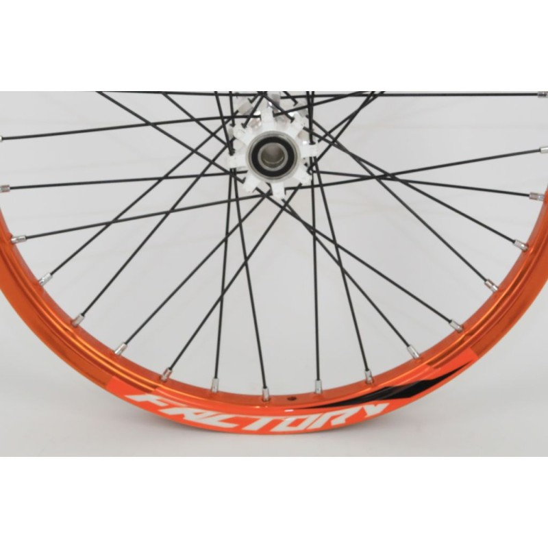 Roue AV Morad complète orange/blanc