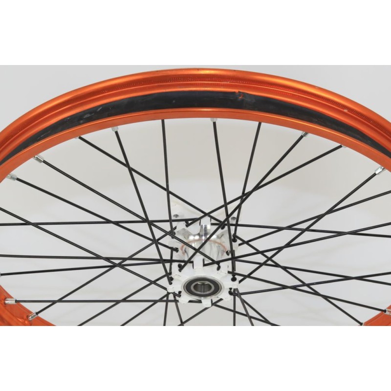 Roue AV Morad complète orange/blanc
