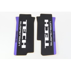 Autocollant fourche TECH noir/violet la paire