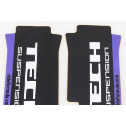 Autocollant fourche TECH noir/violet la paire