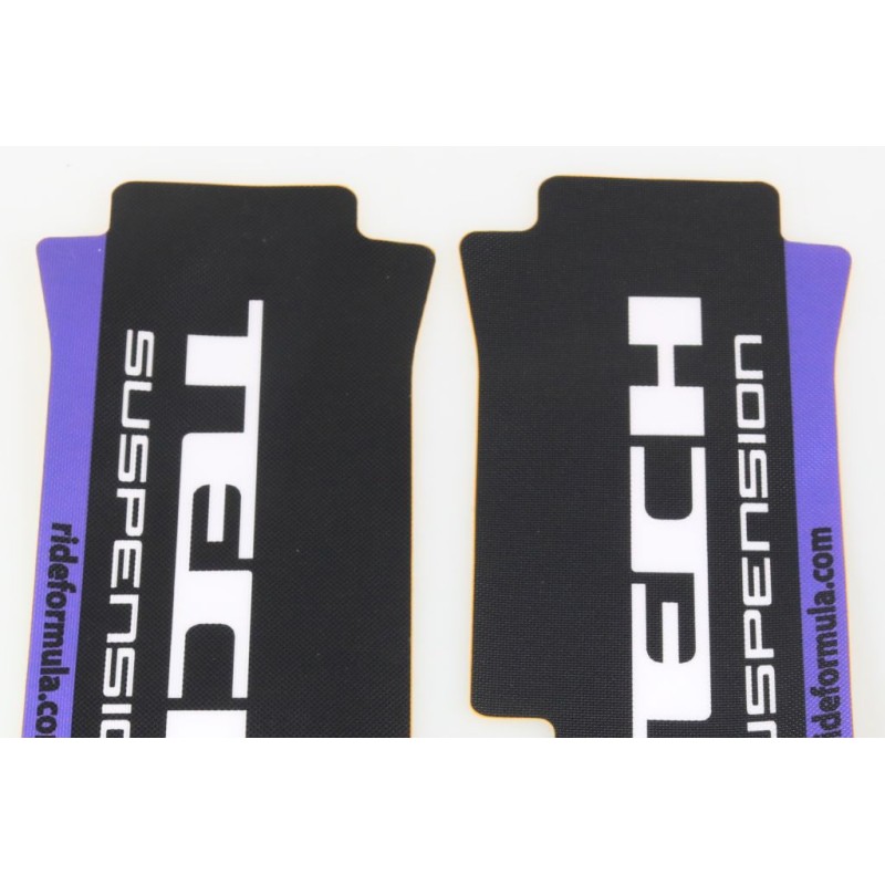 Autocollant fourche TECH noir/violet la paire