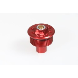 Bouchon fourche TECH alu droit rouge