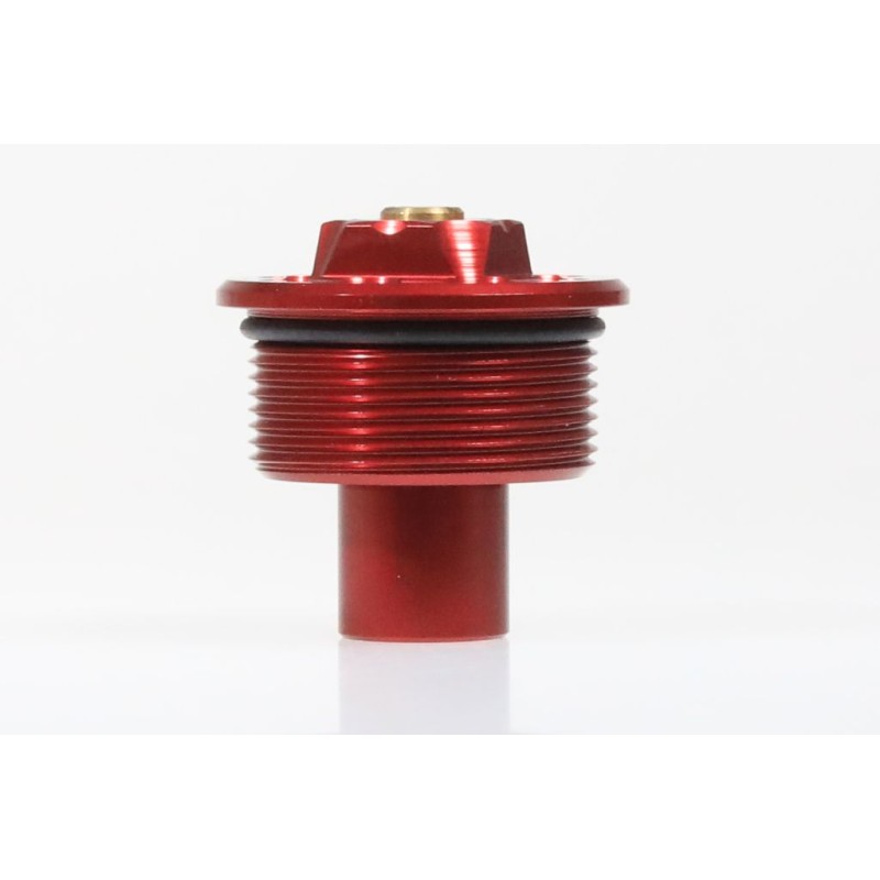 Bouchon fourche TECH alu droit rouge