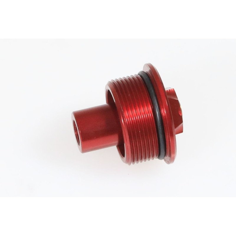 Bouchon fourche TECH alu droit rouge