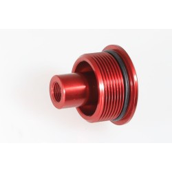 Bouchon fourche TECH alu droit rouge