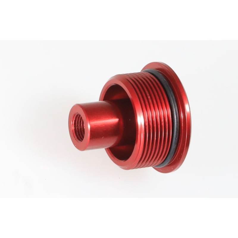 Bouchon fourche TECH alu droit rouge