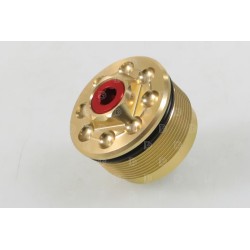 Bouchon fourche TECH acier gauche or