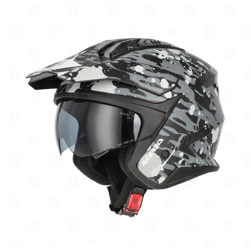 Acerbis Jet Aria helmet (grey/black) with visor