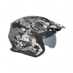 Casque ACERBIS JET ARIA gris/noir avec visiere