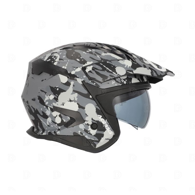 Casque ACERBIS JET ARIA gris/noir avec visiere