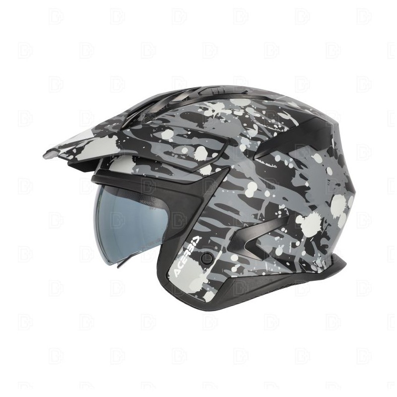 Acerbis Jet Aria helmet (grey/black) with visor