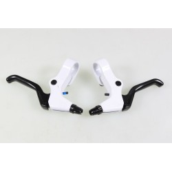 Levier frein AV OSET complet petit model blanc la paire