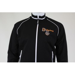 Gilet zippé DHERBEY MOTO noir New logo